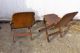 Pair Vintage American Seating Wood Folding Chairs,  Made In Grand Rapids Mi 1900-1950 photo 5