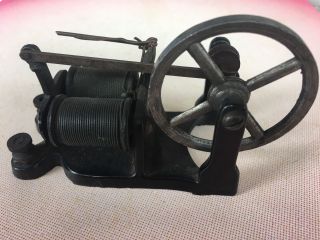 Small Antique Circa 1900 Miniature Cast Iron Electric Motor 4.  25 