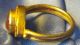 Ancient Roman Pure Solid Gold Intaglio Ring Very Rare Roman photo 2