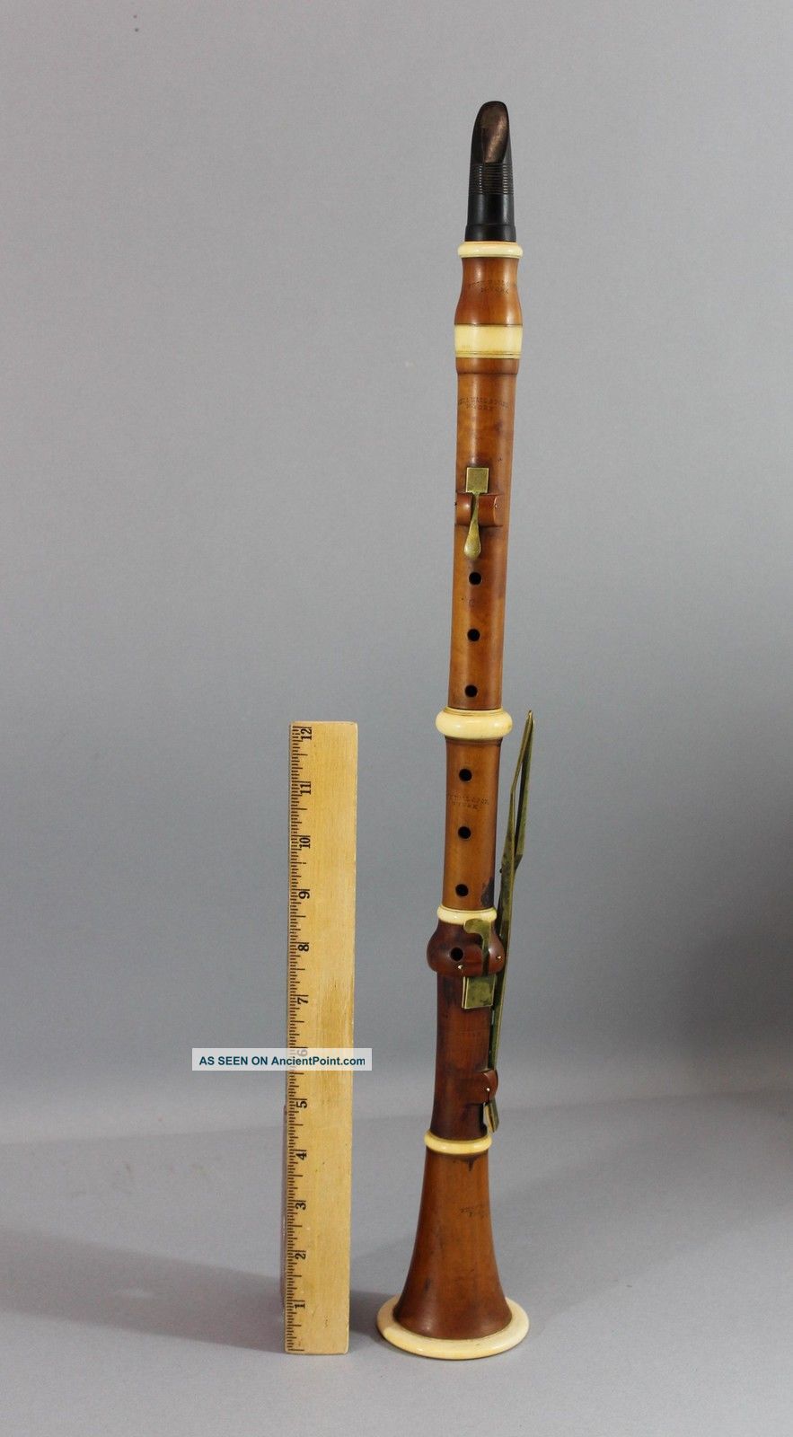 Antique Circa 1840s Firth,  Hall & Pond Boxwood Flute & Fife Instruments & Box Nr Wind photo