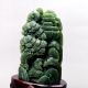 Exquisite 100 Natural Hetian Jasper Jade Hand Carved Moutain & Man Statue Y203 Other Antique Chinese Statues photo 2