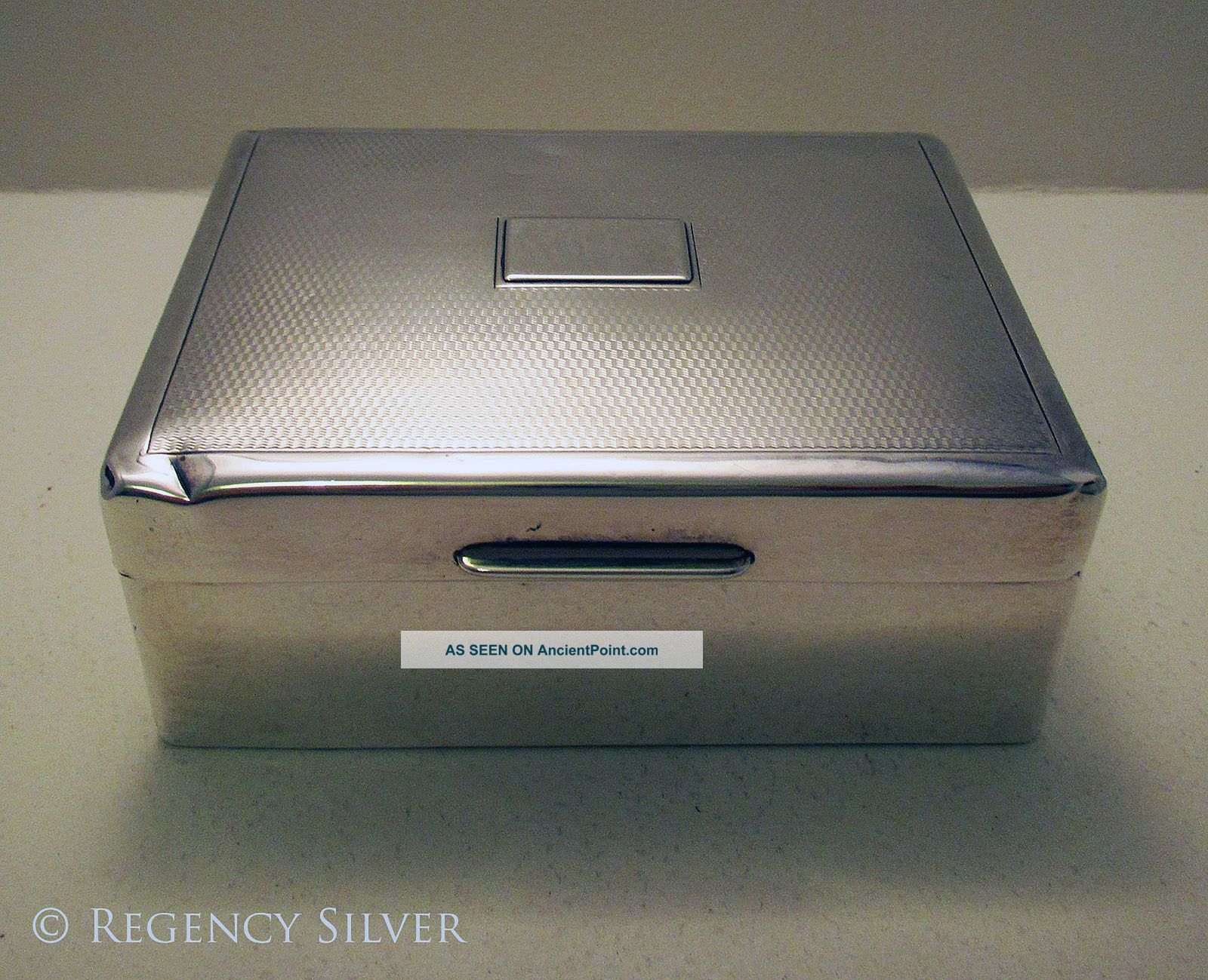 Art Deco Solid Sterling Silver Cigarette Trinket Case/box William/richard Comyns Cigarette & Vesta Cases photo