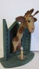 Vintage Folk Art Wooden Giraffe Lamp.  By Millwood Toy.  Barry Grosscup.  Usa Primitives photo 2