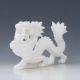 100 Natural White Jade Hand Carved Dragon Statue Dragons photo 3