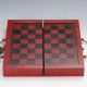 Chinese Antique Handwork Terracotta Warrior Motif Chess & Wooden Box Boxes photo 3