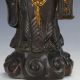 Chinese Brass Copper Gilt Handwork The God Of Fortune Statue - Lu God Other Antique Chinese Statues photo 3