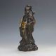 Chinese Brass Copper Gilt Handwork The God Of Fortune Statue - Lu God Other Antique Chinese Statues photo 4
