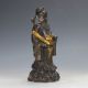 Chinese Brass Copper Gilt Handwork The God Of Fortune Statue - Lu God Other Antique Chinese Statues photo 6