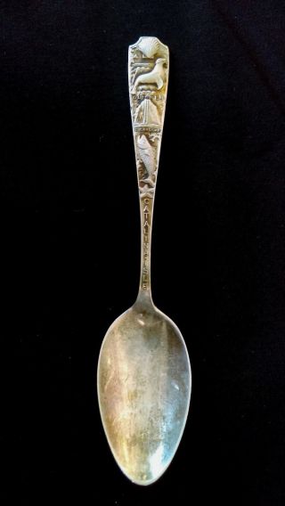 Vintage Charles M Robbins Catalina Isle Sterling Silver Souvenir Spoon Ocean photo