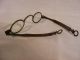 Antique Spectacles / Eyeglasses Ca 1800 With Inlaid Case - Pin In Slot Temple Optical photo 1