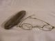 Antique Spectacles / Eyeglasses Ca 1800 With Inlaid Case - Pin In Slot Temple Optical photo 4