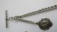 Old Antique Sterling Silver Albert Watch Chain & Cricket Fob 49 Grams Pocket Watches/Chains/Fobs photo 1