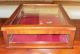Antique Oak Wood Store Display Jewelry Case Box Glass Felt Large 23 