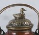 An Old Copper Hand Carved Duck Teapot With Qing Dynasty Mark Teapots photo 1