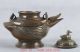 An Old Copper Hand Carved Duck Teapot With Qing Dynasty Mark Teapots photo 5
