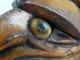 Vintage C1950 Sepik River Hand Carved Mask Operculum Eyes Papua Guinea Pacific Islands & Oceania photo 3