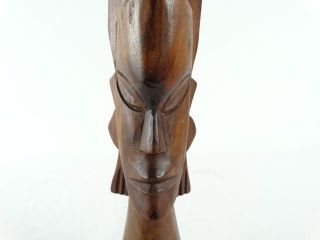 Vintage Oceanic Fiji Hand Carved Wood Fijian Tribal Figure Statue C1970s photo