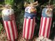 5 Patriotic Fabric Firecracker Ornies Bowl Fillers Handmade American Home Decor Primitives photo 1