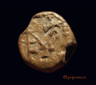 Byzantine Lead Seal Monogram Of Stephen Deacon ? 6 - 7th Cent.  Ad photo