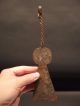 Primitive Antique Hand Forged Keyhole Spatula Blacksmith Made Wrought Iron Aafa Primitives photo 3
