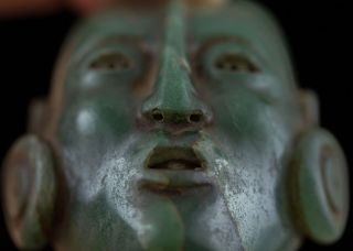 Mayan Stone Face Mask/maskette Pendant - Antique Pre Columbian Style Statue - Olmec photo