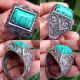 Old Rare Ancient Muslim Isalam Intaglio Write Ring Turquoise Agate Stone 11.  5 Near Eastern photo 1