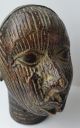 African Tribal Ife Bronze King (oba) Head Figure Nigeria Other African Antiques photo 2
