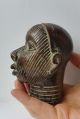 African Tribal Ife Bronze King (oba) Head Figure Nigeria Other African Antiques photo 3
