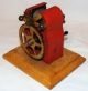 120 Year Old Iron Steel & Wood Antique Toy Hand Crank Motor Electric Generator Other Antique Science Equip photo 9