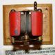 120 Year Old Iron Steel & Wood Antique Toy Hand Crank Motor Electric Generator Other Antique Science Equip photo 6