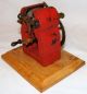 120 Year Old Iron Steel & Wood Antique Toy Hand Crank Motor Electric Generator Other Antique Science Equip photo 8