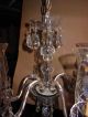 Vintage Cut Glass Chandelier 5 Arms W Cut Prism Drops Waterford Style Chandeliers, Fixtures, Sconces photo 4
