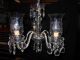 Vintage Cut Glass Chandelier 5 Arms W Cut Prism Drops Waterford Style Chandeliers, Fixtures, Sconces photo 8