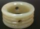 Bigge Antique Chinese Celadon Nephrite Old Jade Archer ' S Thumb Rings “wave” Rings photo 1
