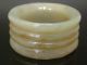 Bigge Antique Chinese Celadon Nephrite Old Jade Archer ' S Thumb Rings “wave” Rings photo 2