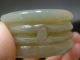 Bigge Antique Chinese Celadon Nephrite Old Jade Archer ' S Thumb Rings “wave” Rings photo 3