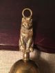Antique Vtg Brass Natural Bristle Figural Cat Handle Fireplace Hearth Ash Brush Hearth Ware photo 1