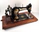 Collier No 4 Jones Hand Crank Sewing Machine W Coffin Case Gold Decals Sewing Machines photo 9