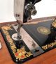 Collier No 4 Jones Hand Crank Sewing Machine W Coffin Case Gold Decals Sewing Machines photo 2
