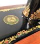 Collier No 4 Jones Hand Crank Sewing Machine W Coffin Case Gold Decals Sewing Machines photo 6