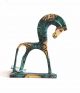 Ancient Greek Bronze Replica Geometric Horse Green - Gold Oxidization 127 Greek photo 1