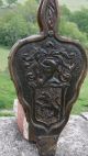 19thc Pr Gothic Black Forest Oak Fireside Bellows With Knight & Lion Other Antique Woodenware photo 2