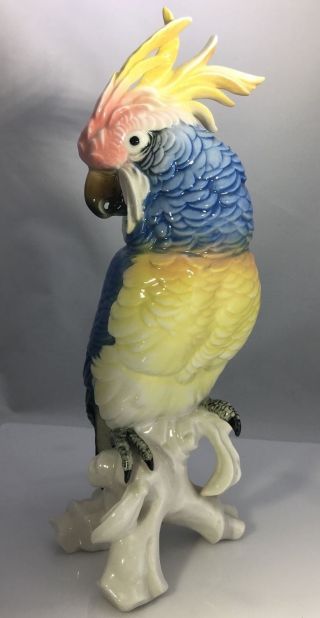 Vintage Karl Ens Germany Large Cockatoo Parrot Bird Figurine photo