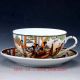 Chinese Famille Rose Porcelain Hand Drawn Character Dish & Cup Qw0380 Glasses & Cups photo 1