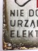 Antique Warning Sign ' High Voltage ' Made In Poland Porcelain Sign Skull Motif Signs photo 4