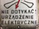 Antique Warning Sign ' High Voltage ' Made In Poland Porcelain Sign Skull Motif Signs photo 8