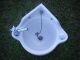 Vtg 1950s Small White Porcelain Boat Ship Corner Lavatory Sink Maritime Salvage Other Maritime Antiques photo 9