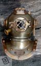 Vintage Look U.  S.  Navy Mark V Solid Steel Mini Diving Divers Helmet 6 