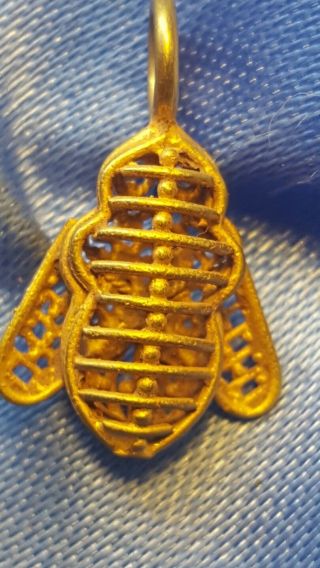 Roman Solid Gold Bee Pendant photo