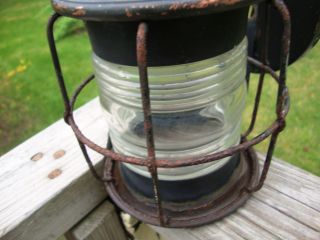 Vintage Copper/metal Nautical Style Outdoor Cabin Porch Light Glass photo